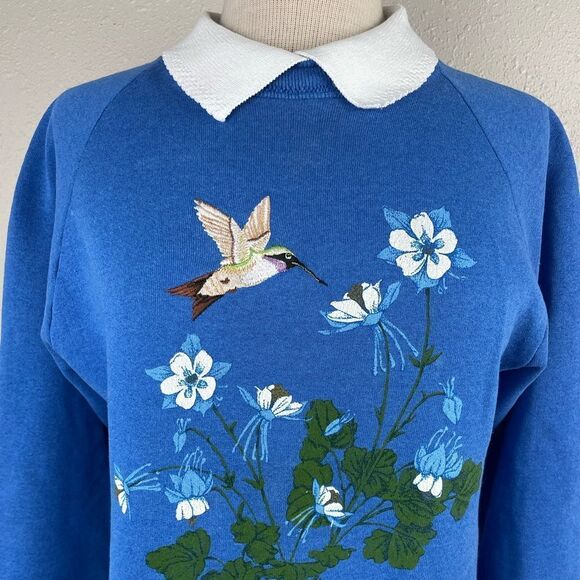 Vintage AU Sportswear Hummingbird Sweatshirt Size M EUC - Picture 2 of 7